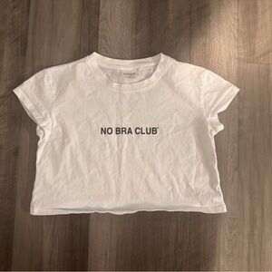 No bra club crop top